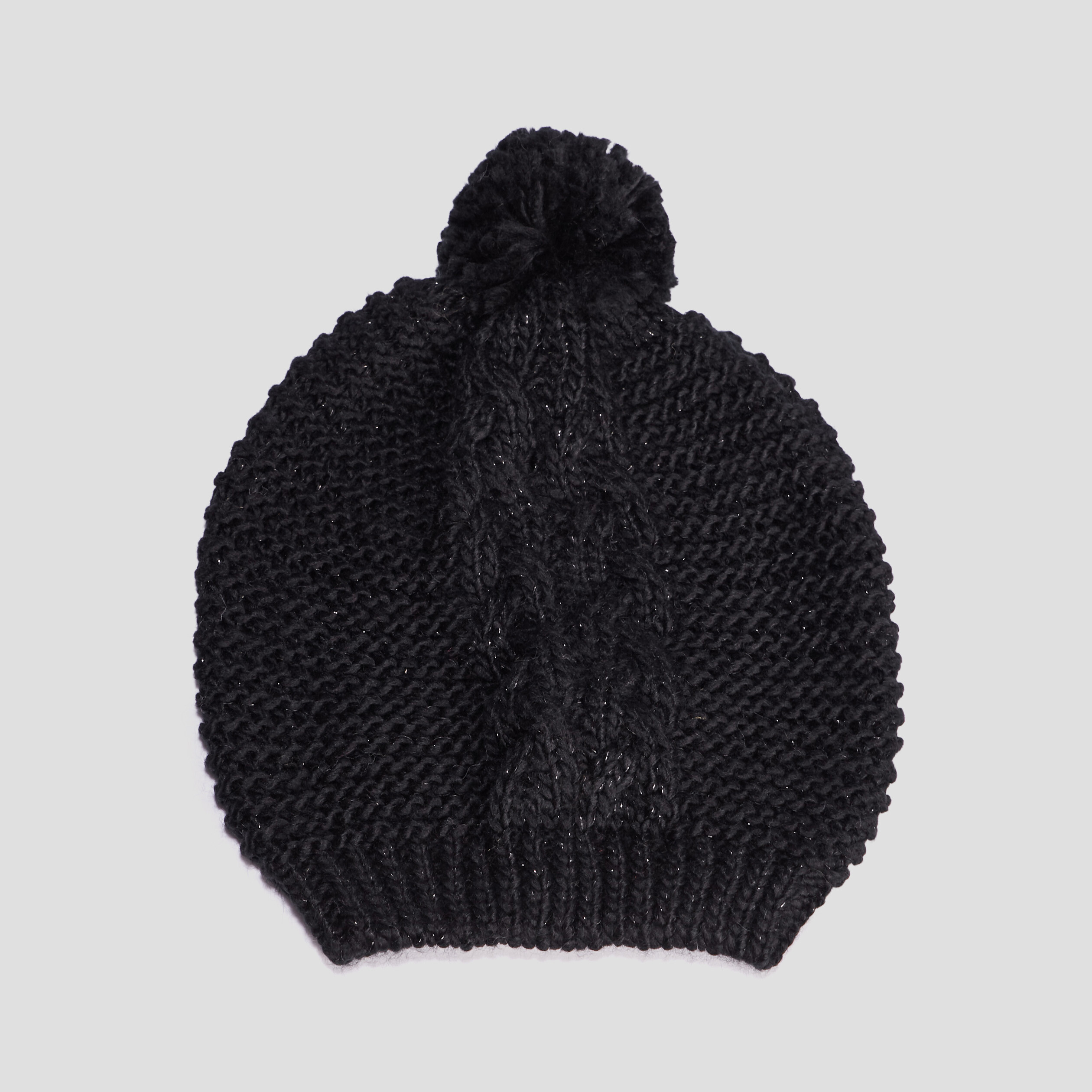 Bonnet à pompons noir femme | La Halle