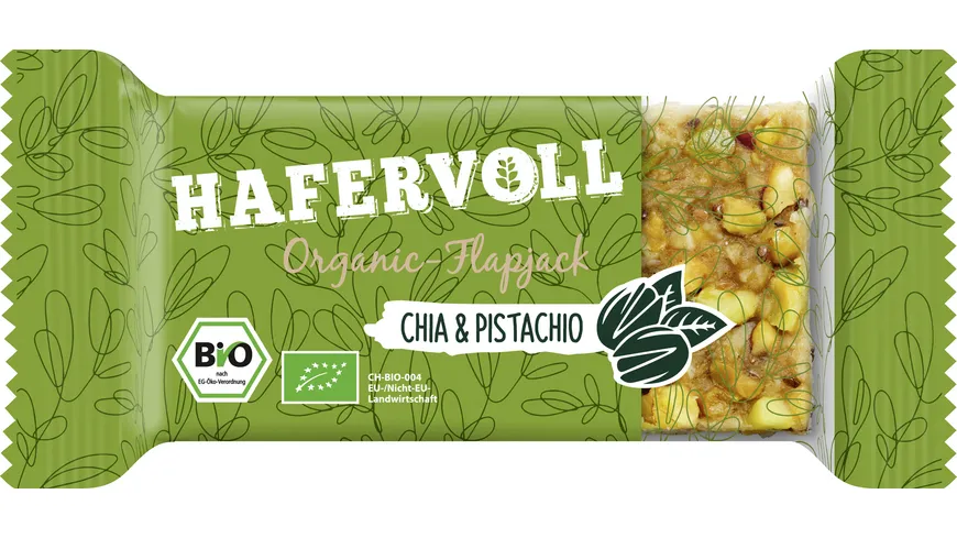 HAFERVOLL Bio Flapjack Chia & Pistachio 60 g