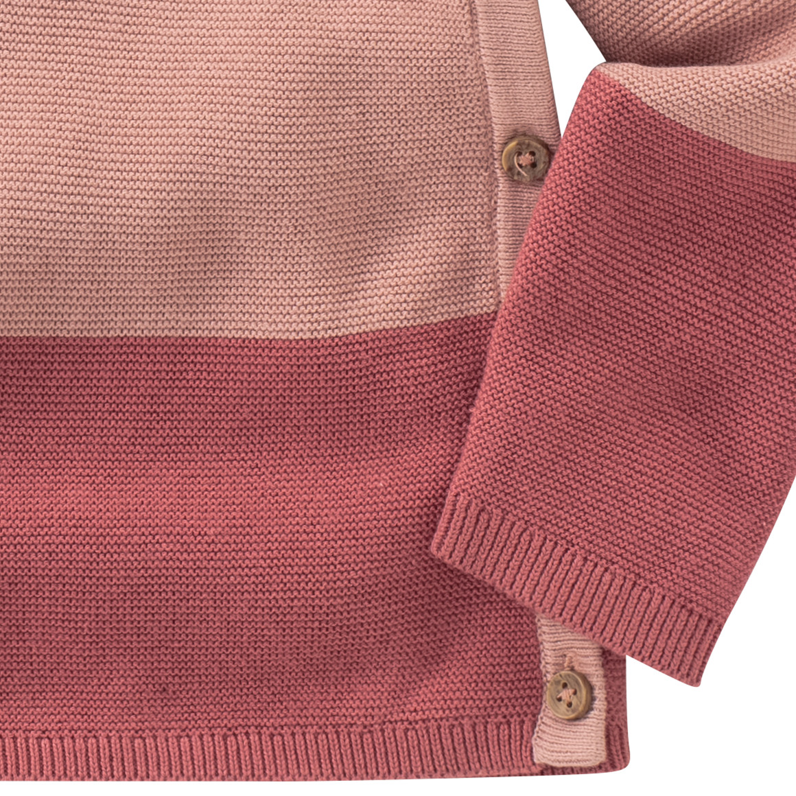 Baby Strickpullover mit Farbteiler