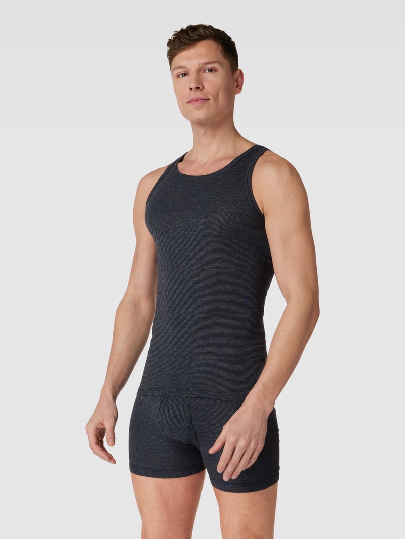 Tanktop mit Streifenmuster in marineblau