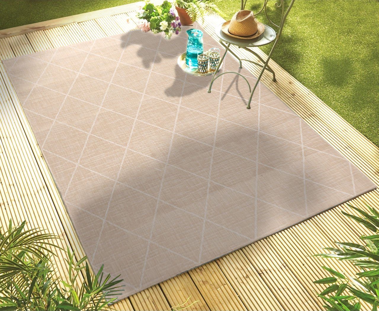 Teppich Florenz, Guido Maria Kretschmer Home&Living, rechteckig, Höhe: 3 mm, geeignet für In- & Outdoor, wetterfest & UV-beständig, besonders flach