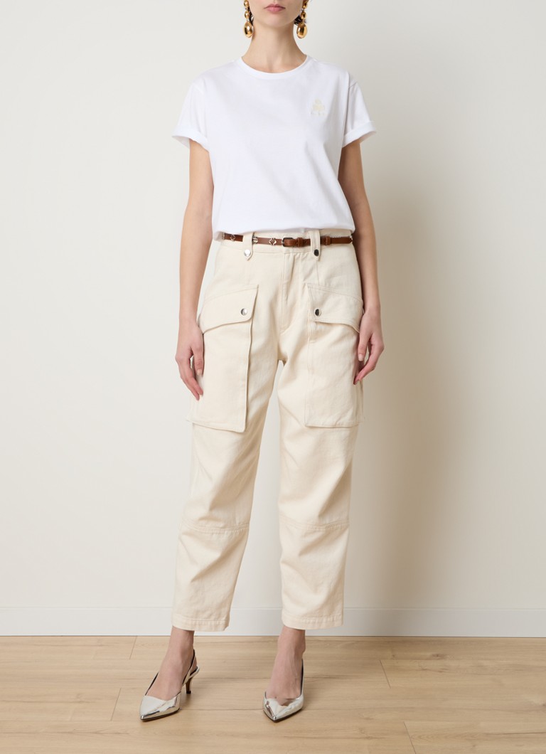 Isabel Marant Aby T-shirt with logo embroidery