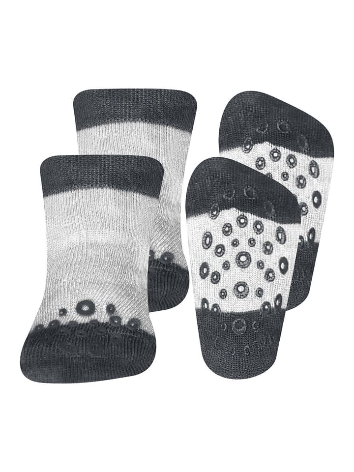 ewers 2er-Set Krabbelsocken Uni in grau günstig kaufen