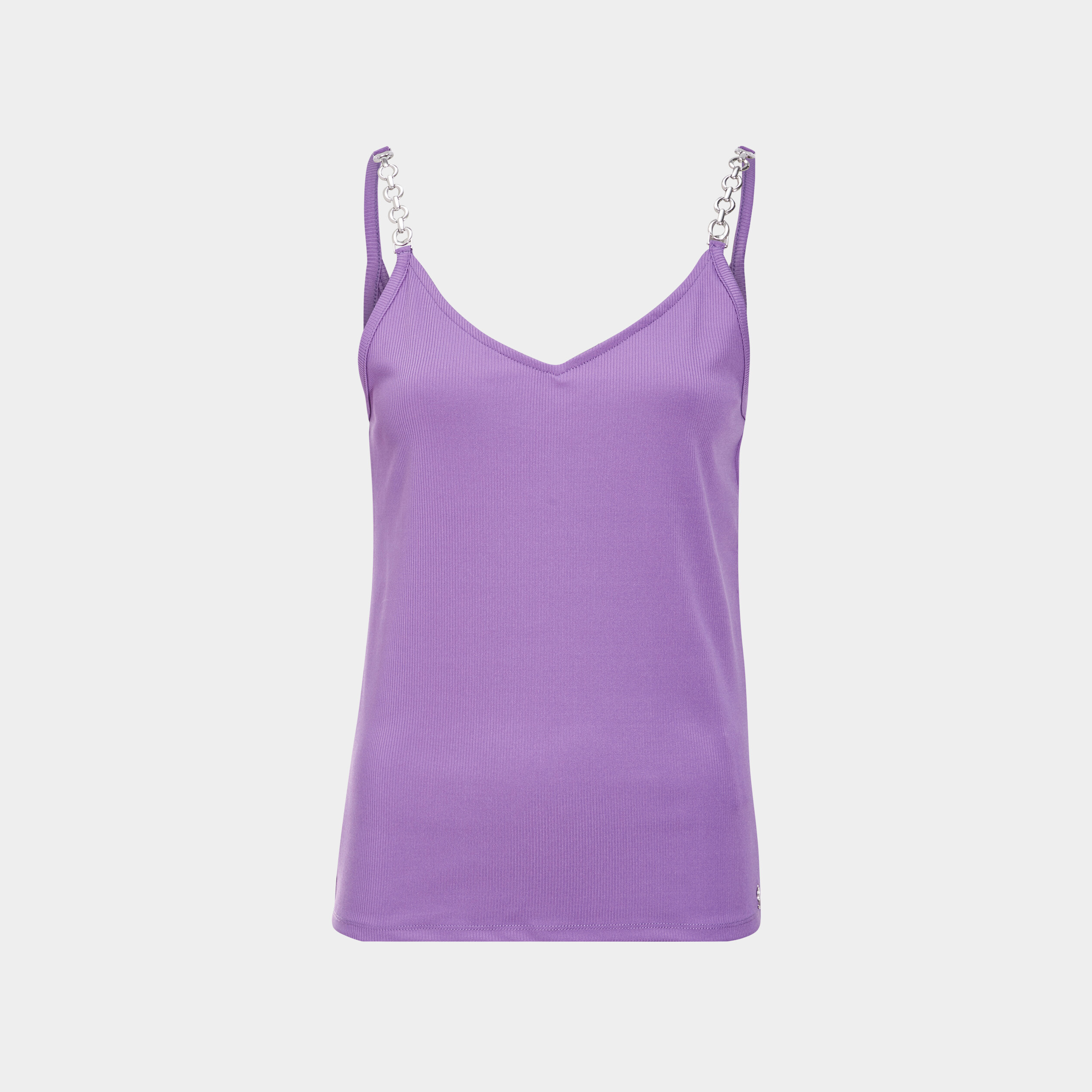 Débardeur à bretelles chaînes violet femme | La Halle