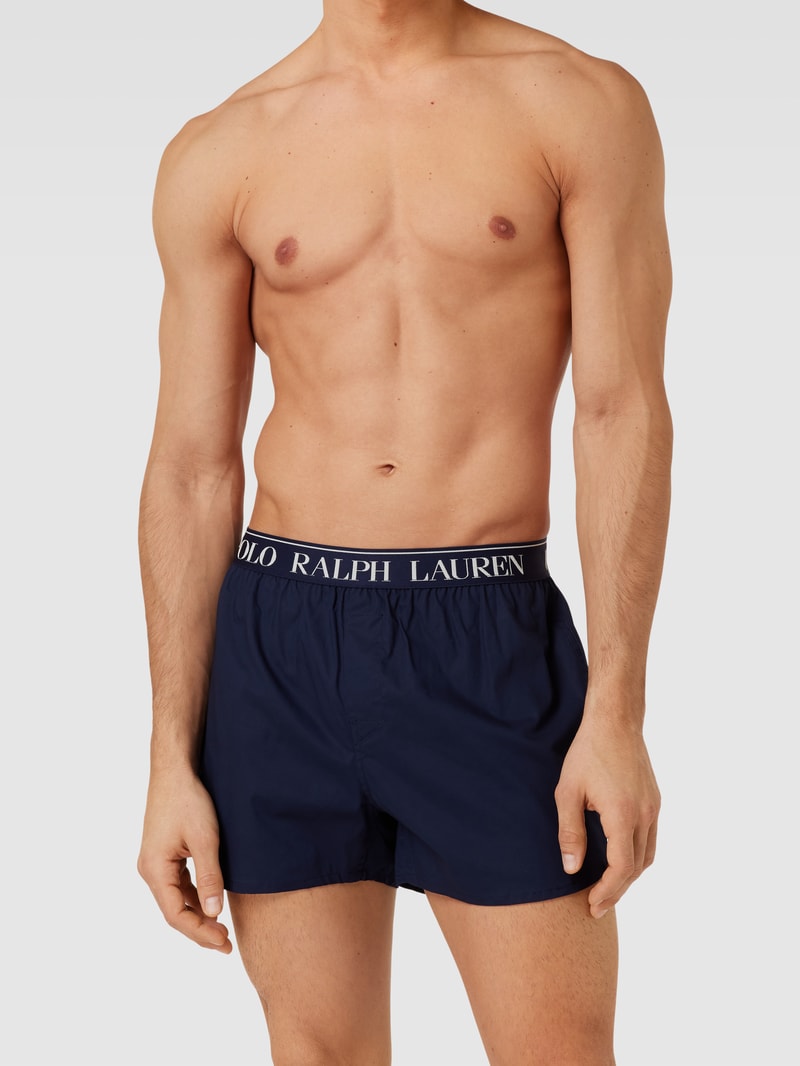Boxershorts mit elastischem Logo-Bund im 3er-Pack in dunkelblau