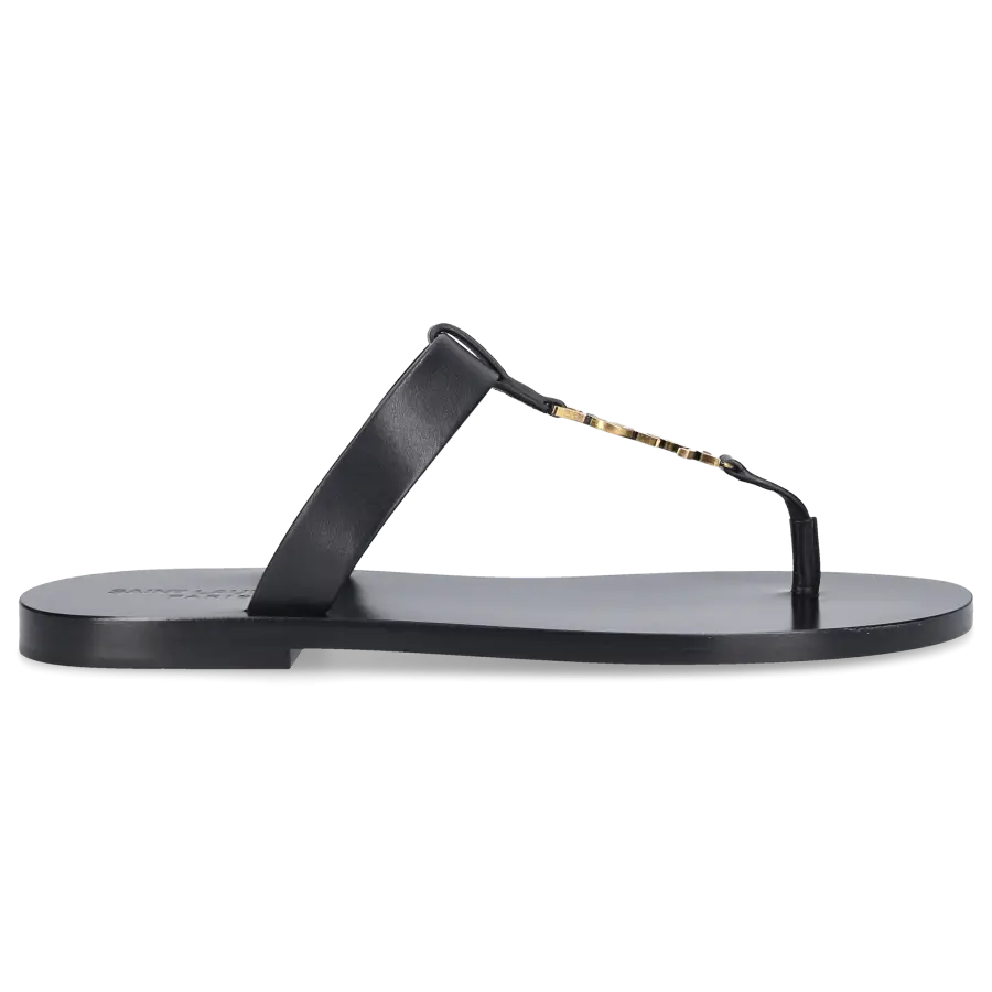 Saint Laurent - Sandalen CASSANDRE Kalbsleder - schwarz