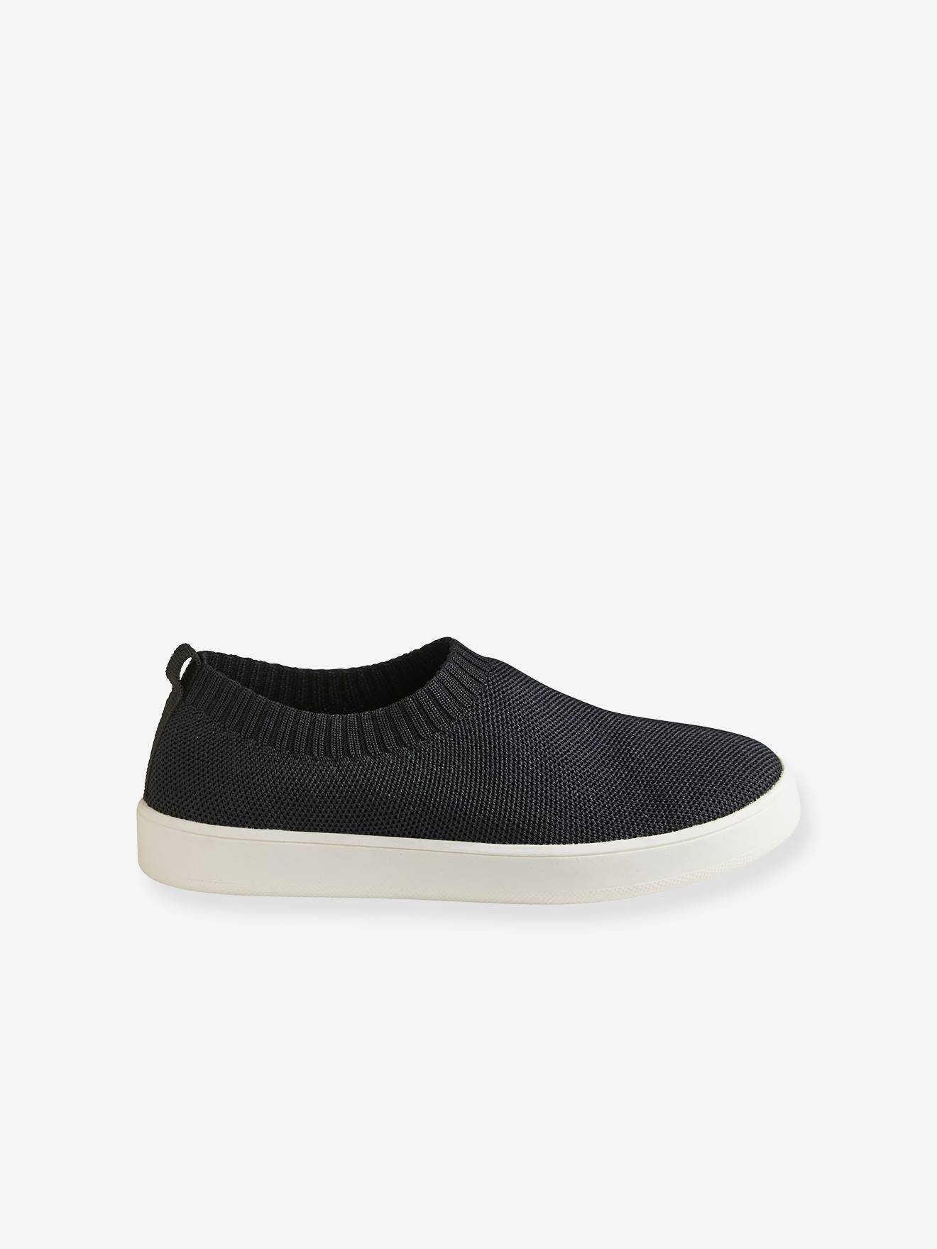 Vertbaudet Mädchen Slip-on Sneakers, recycelte Fasern - schwarz