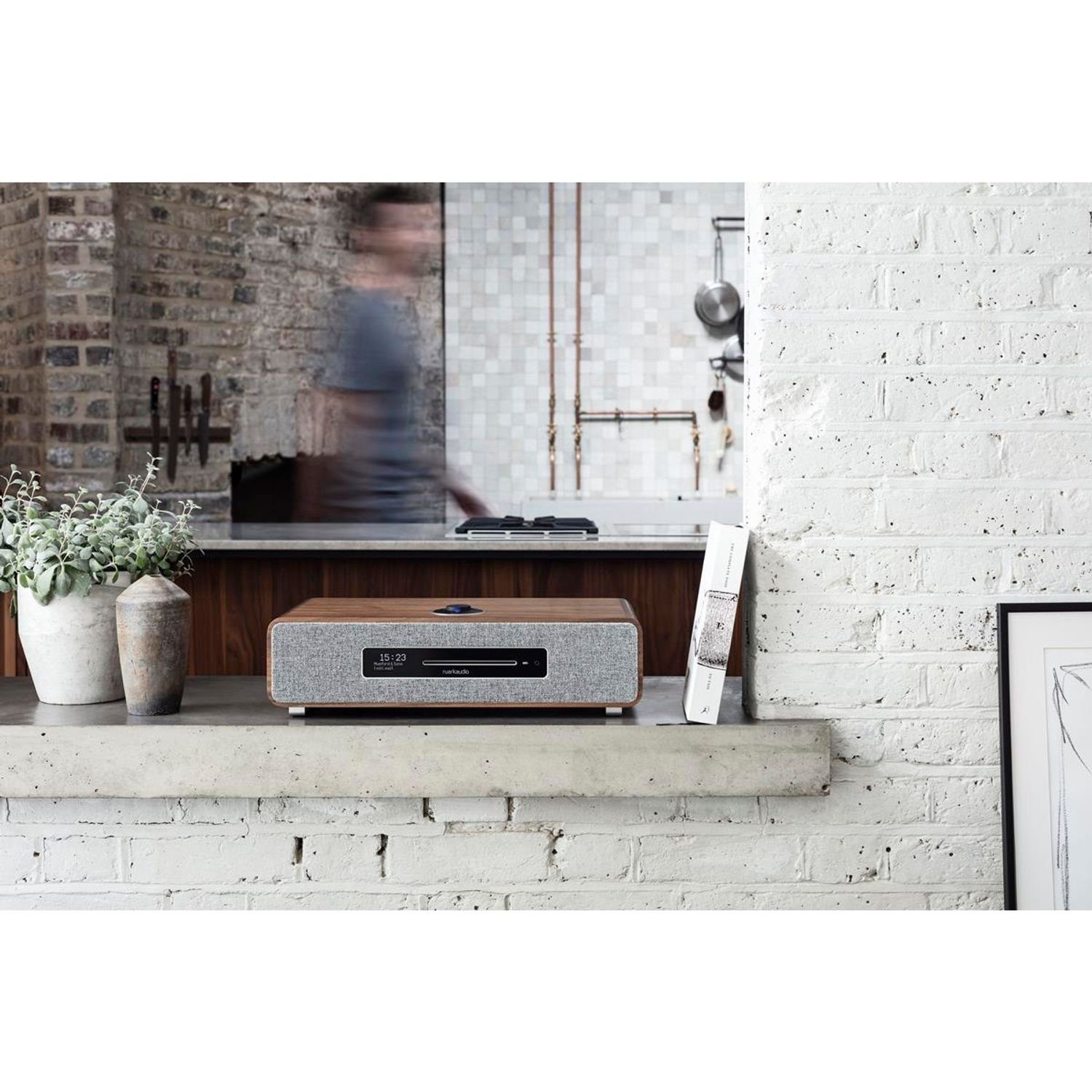 ruark audio R5 Musiksystem Walnuss High Fidelity System Digitalradio (DAB) (DAB+ & Internetradio, CD-Player)