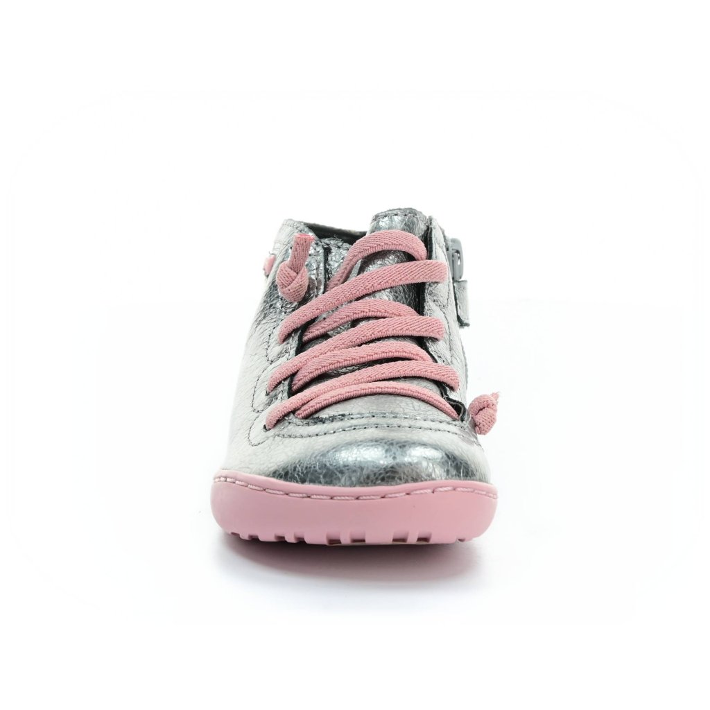 Camper Peu Cami Alu Meteor (K900131-019 First Walkers) silberne Mid Cut Barfußschuhe