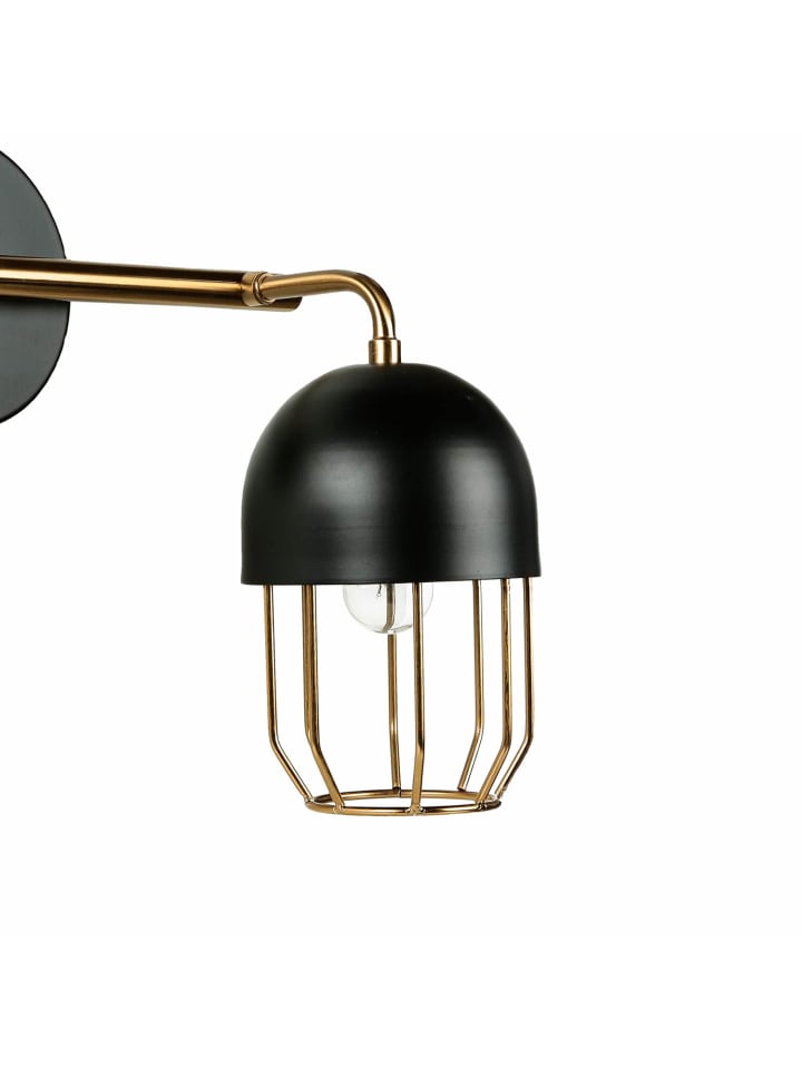 Licht-Erlebnisse Wandlampe in Schwarz Gold günstig kaufen onesize