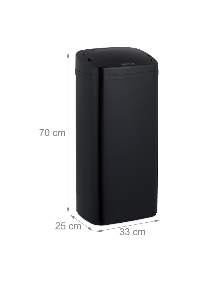 relaxdays Mülleimer mit Sensor in Schwarz - 40 Liter günstig kaufen onesize