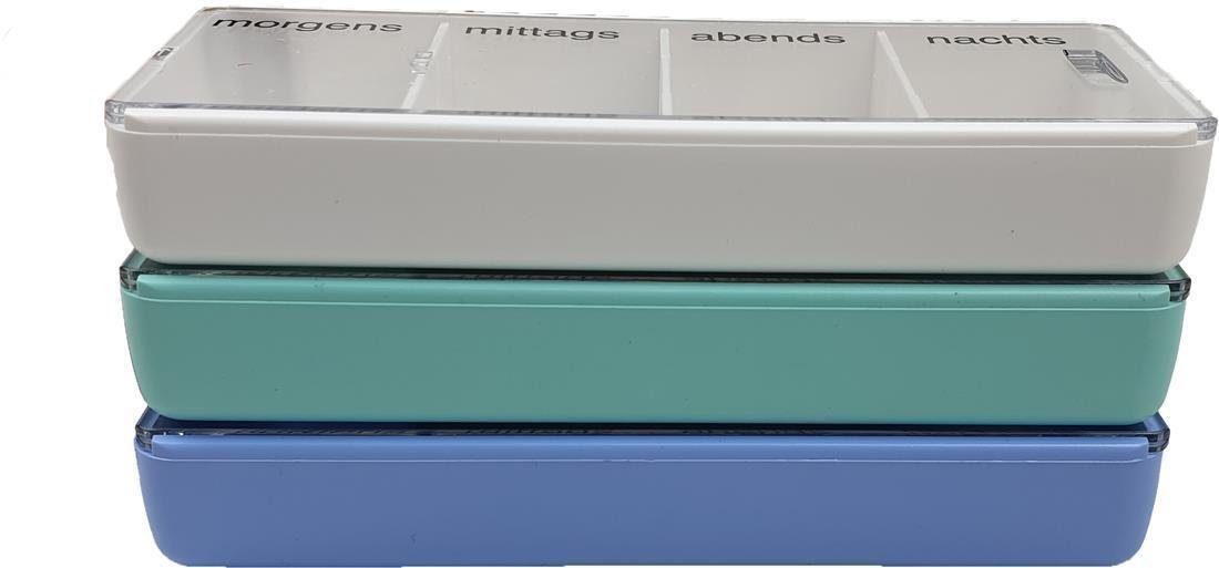 Zahndose Tablettendose blau Pillenbox Medikamentenbox Medikamenten-Dosierer
