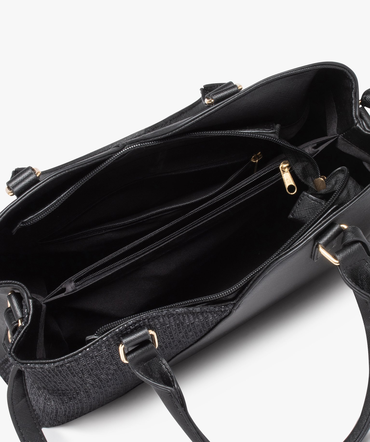 Sac à main avec bandoulière amovible femme noir | GEMO