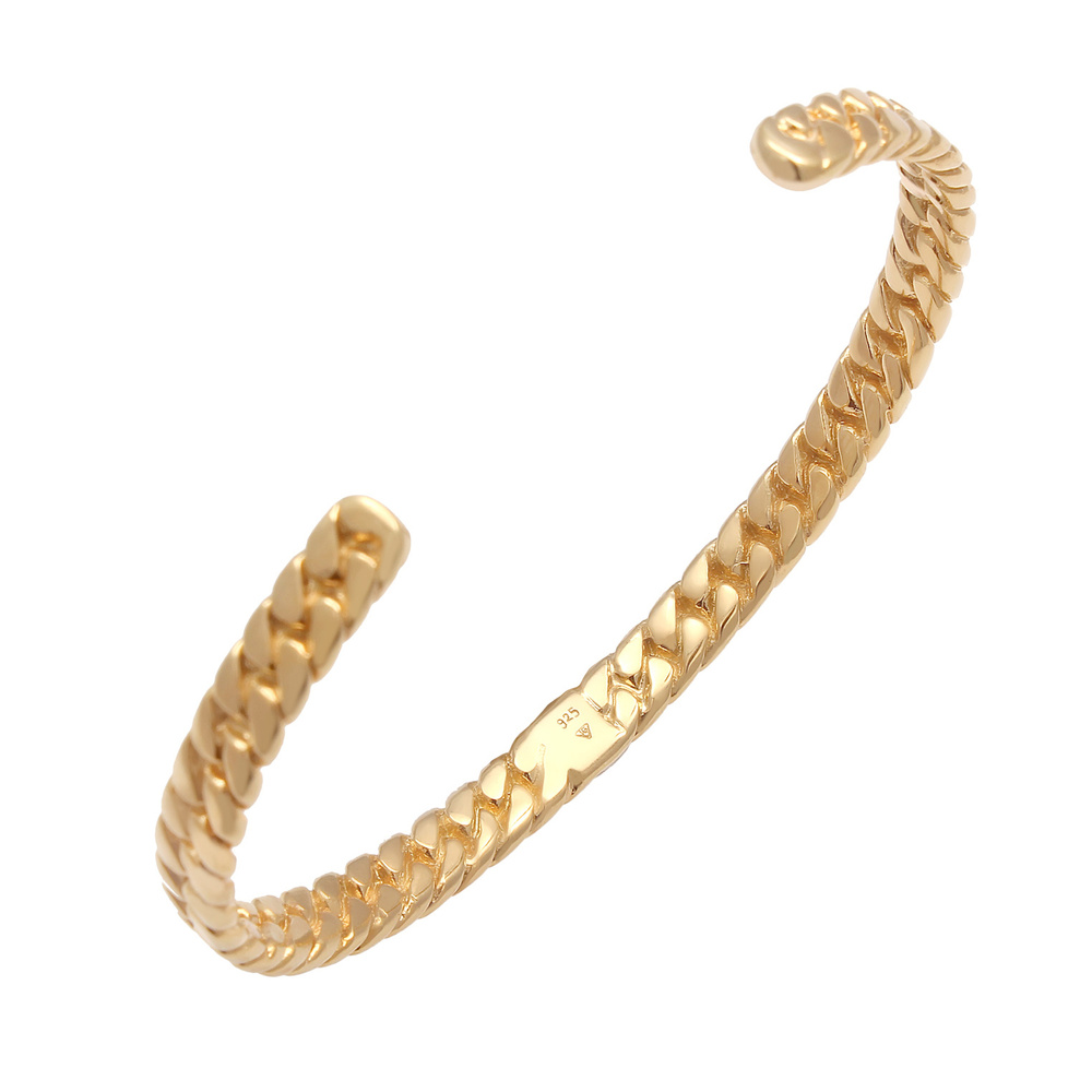 Elli PREMIUM Elli PREMIUM Bracelet Armreif Offen Trend Gedreht Verstellbar 925 Silber Bracelet
