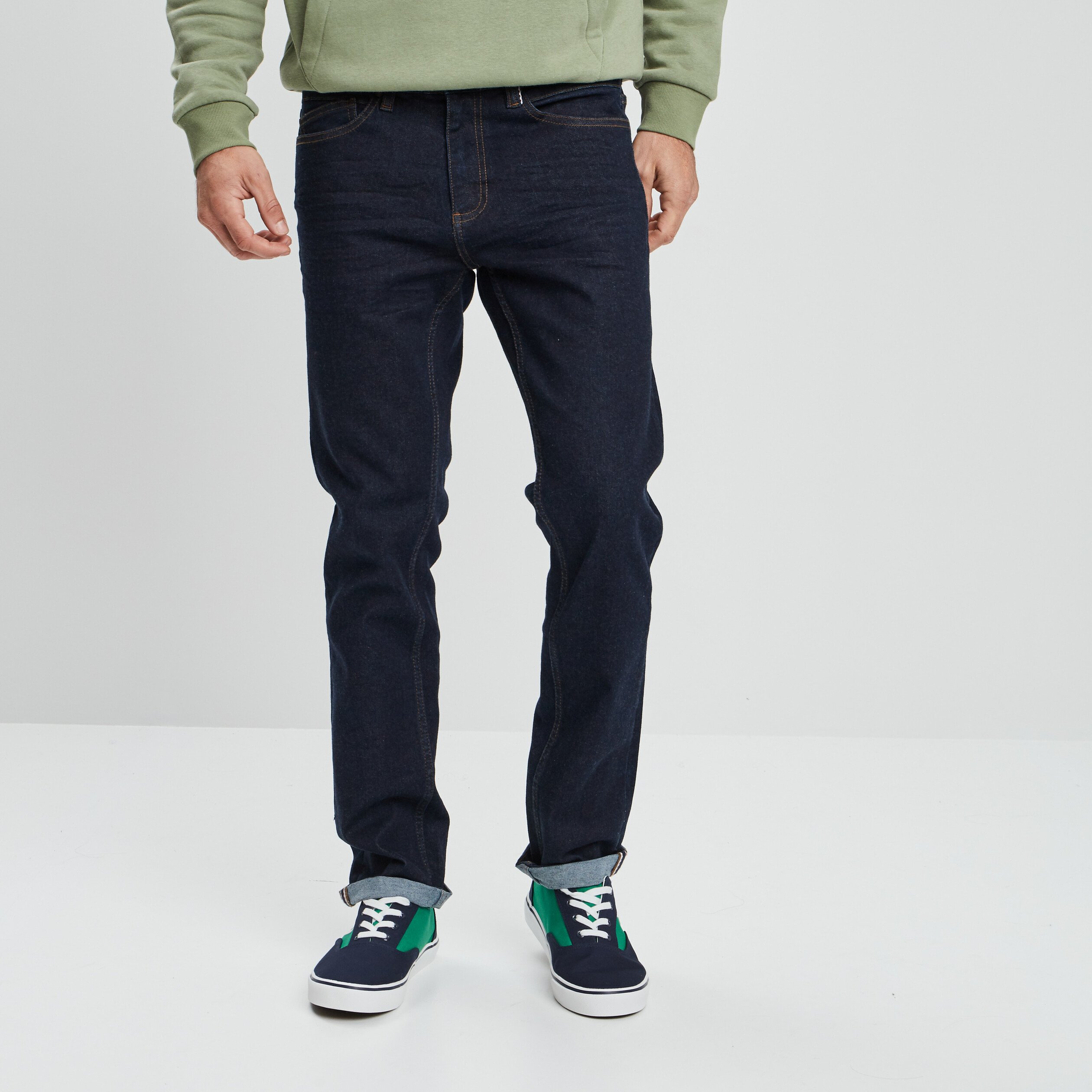 Jeans slim 5 poches denim brut homme | La Halle