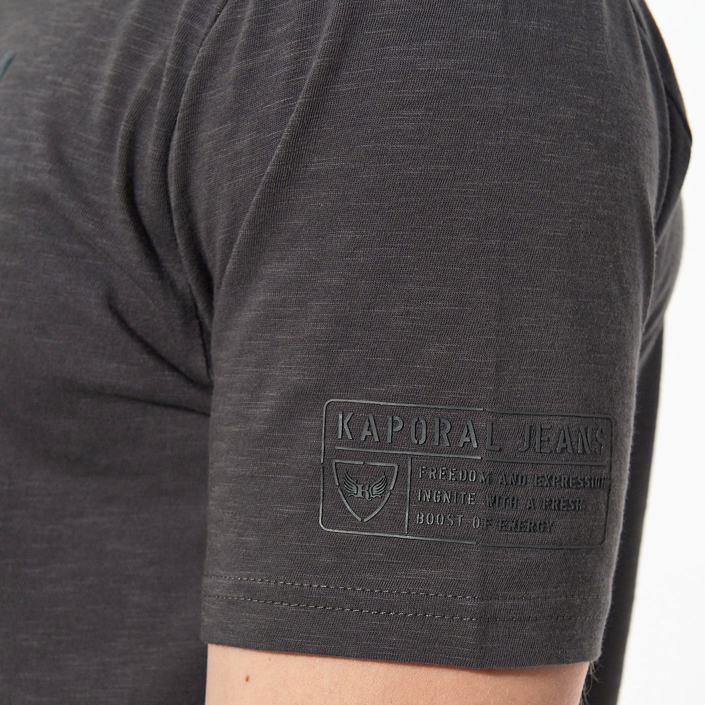 MAXEN  T-shirt gris Homme en 100% coton bio