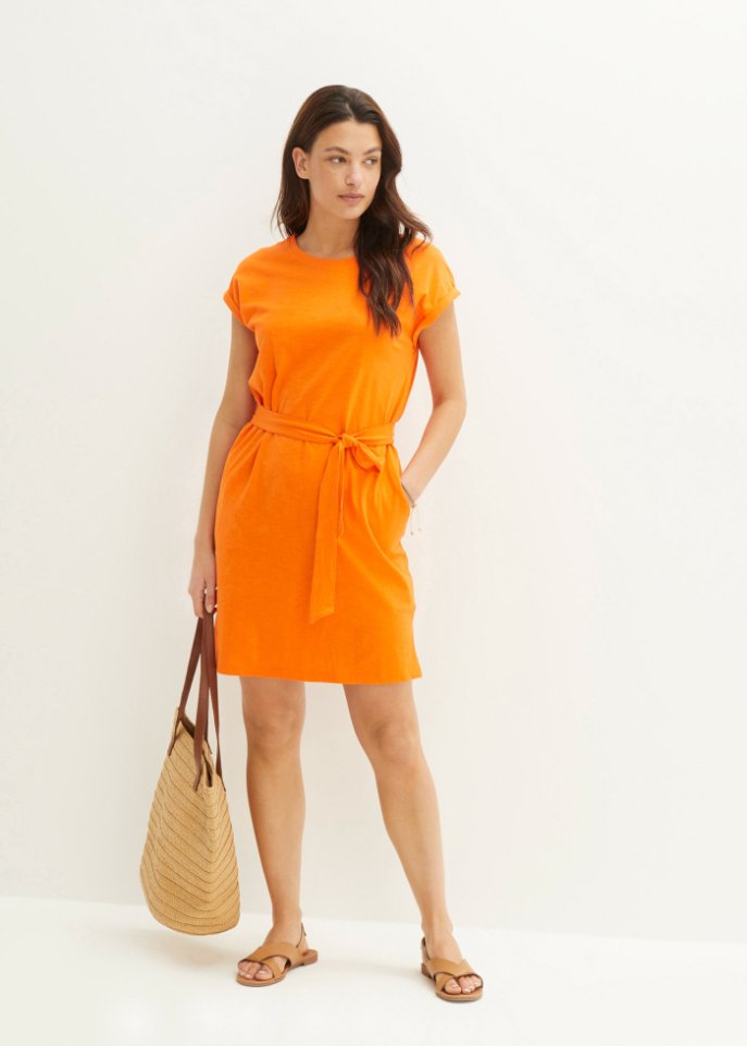 Shirtkleid mit Bindeband