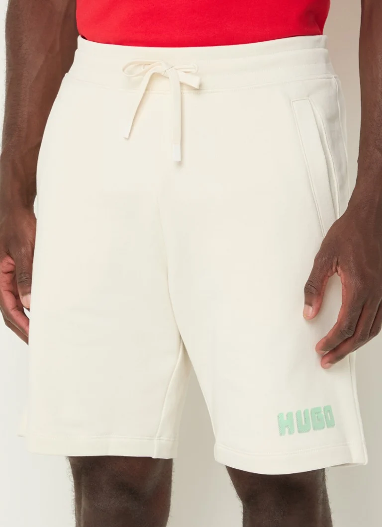 Pantaloni scurți de trening cu logo HUGO BOSS, drepți