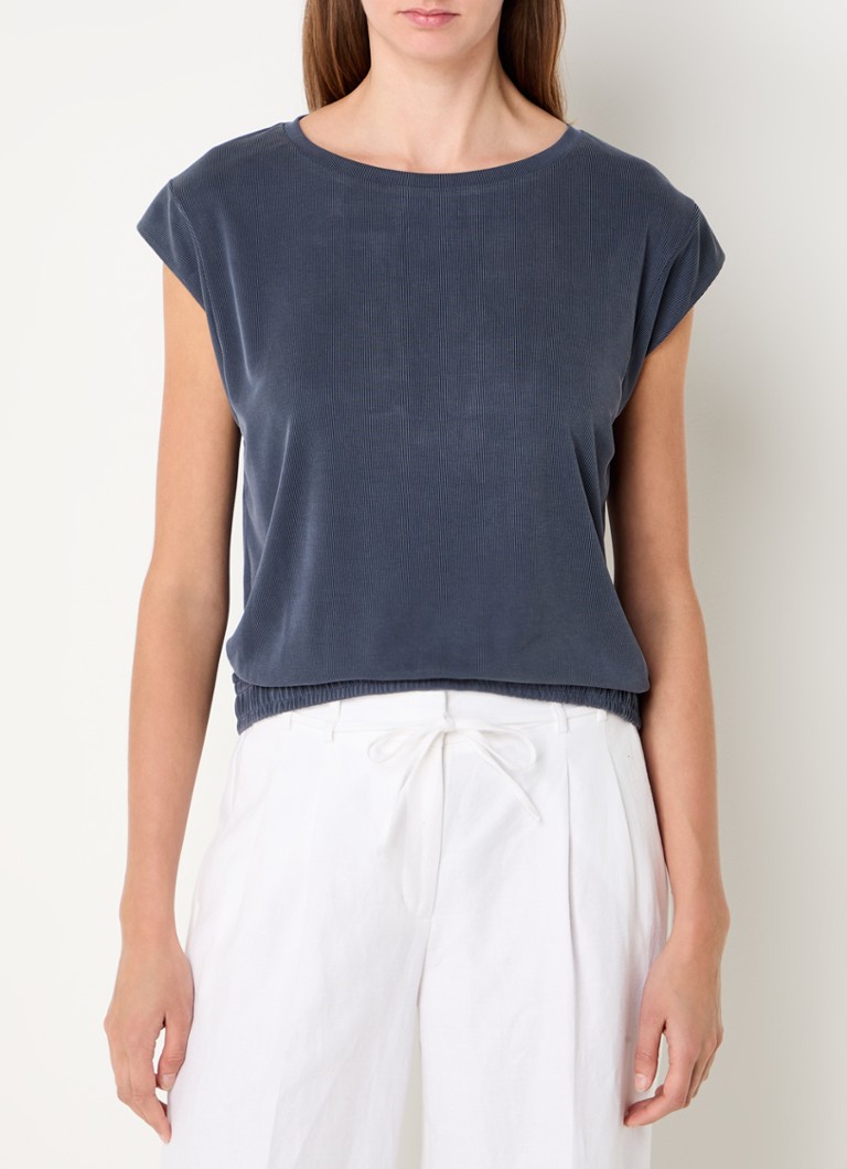 OPUS Sonsai top with rib structure and stretch