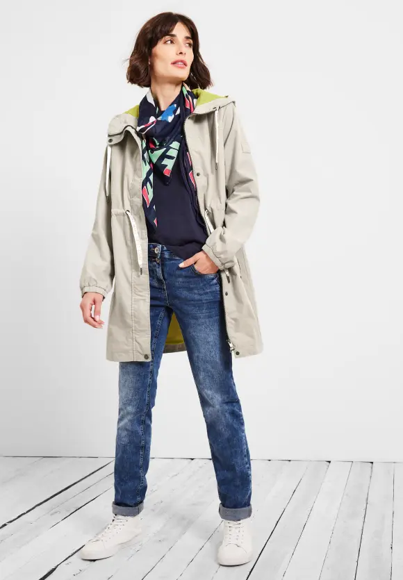 CECIL Leichter Parka in Unifarbe