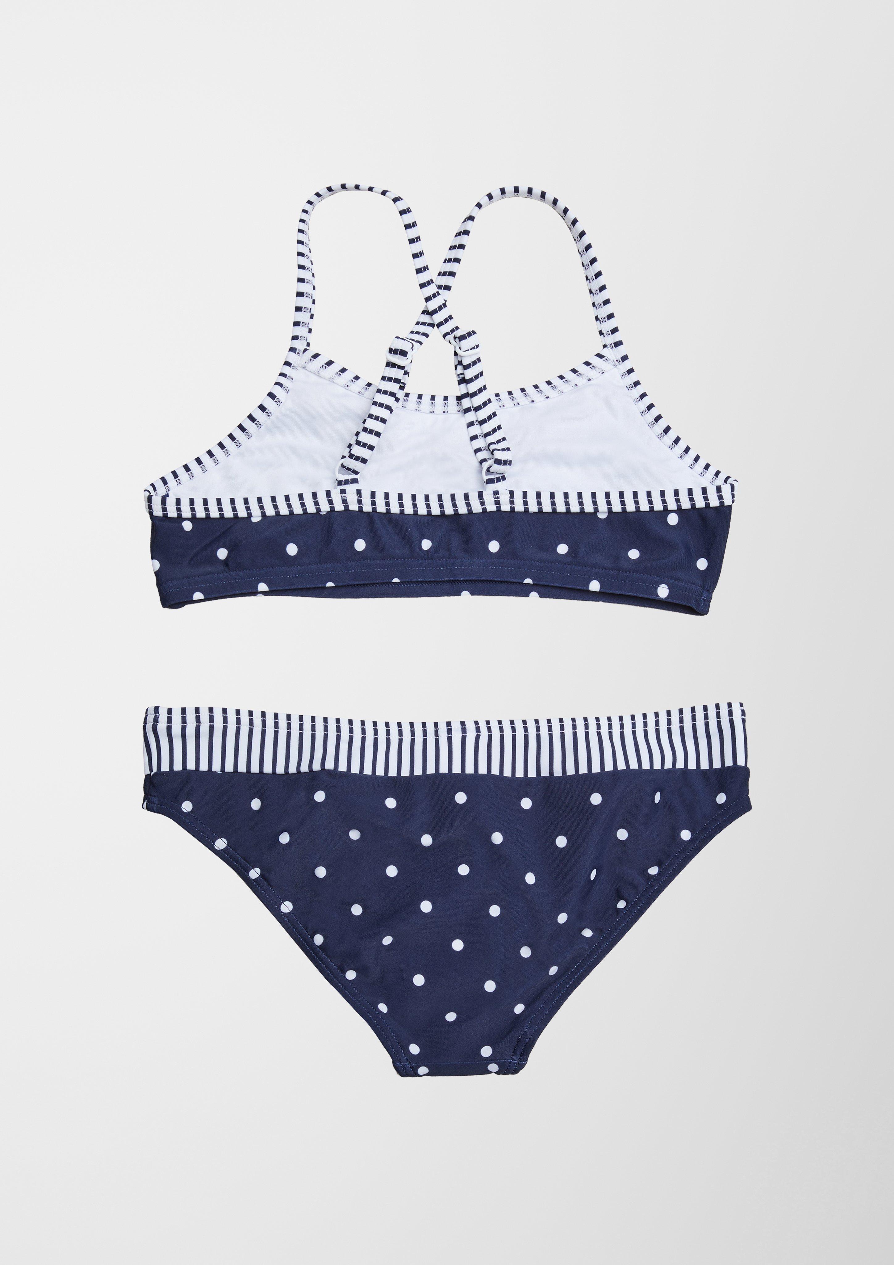 Bustier-Bikini mit Pünktchendruck  6007126-5870