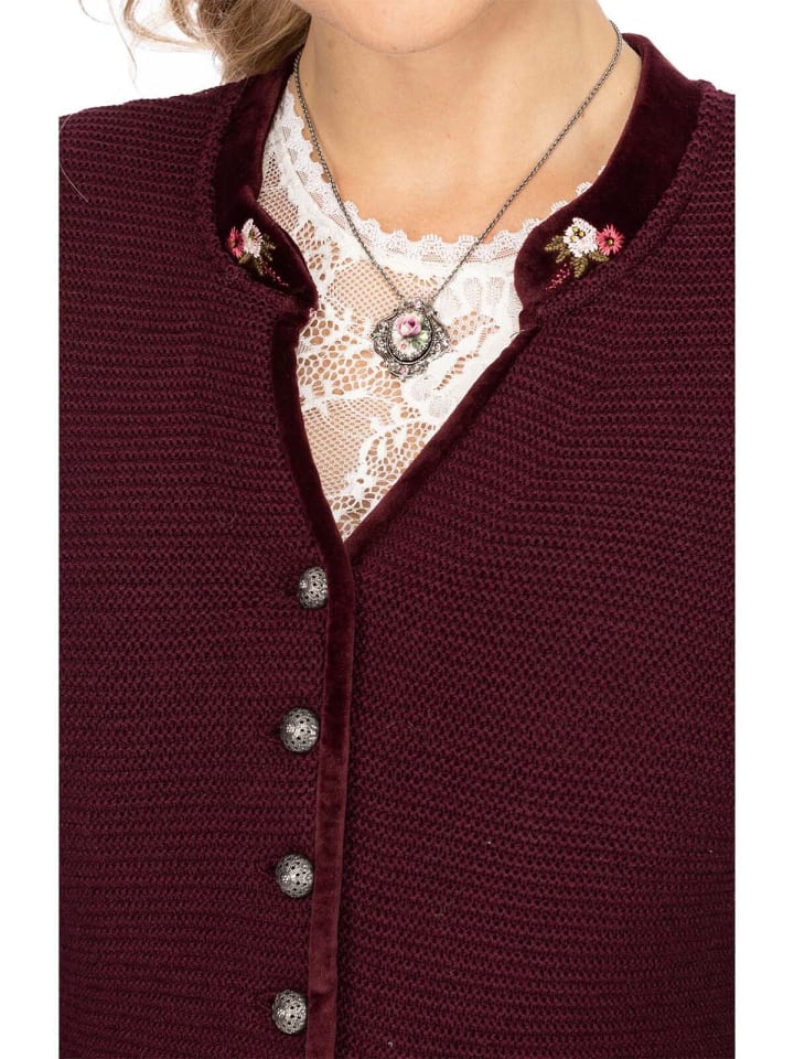 Spieth & Wensky Strickjacke MALTA in burgund günstig kaufen