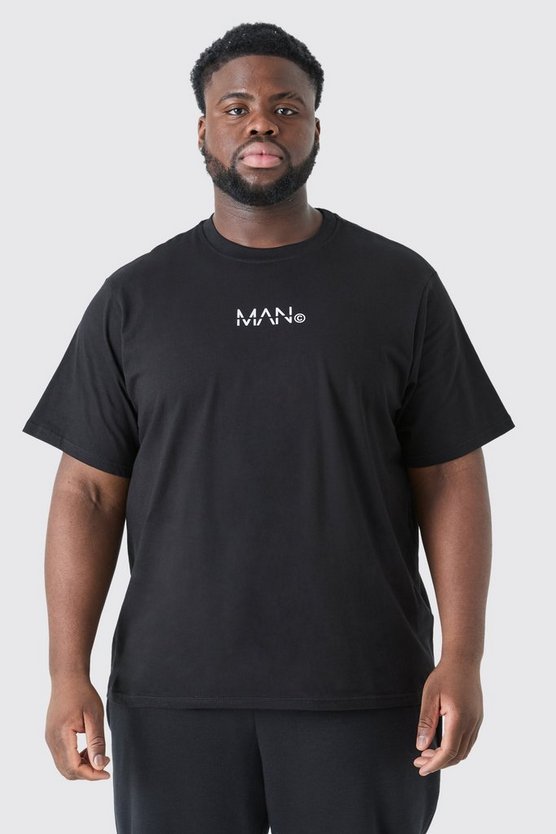 Plus T-Shirt mit Original Man-Print