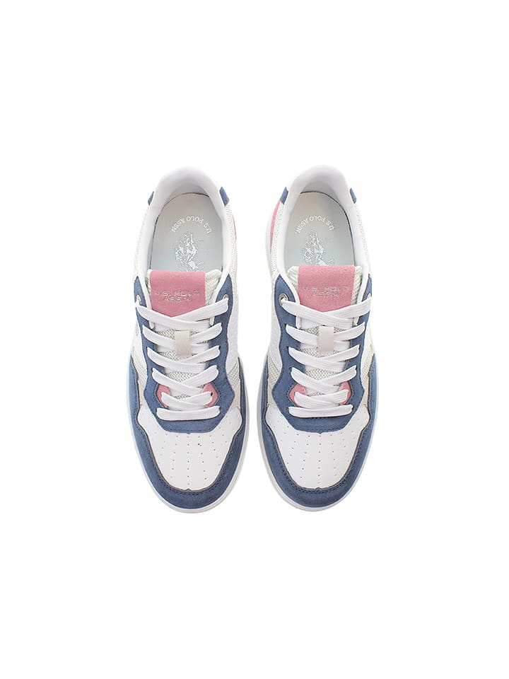 U.S. Polo Assn. Sneakers in Weiß/ Dunkelblau/ Rosa günstig kaufen