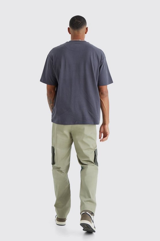 Tall lockere Colorblock Cargo-Hose
