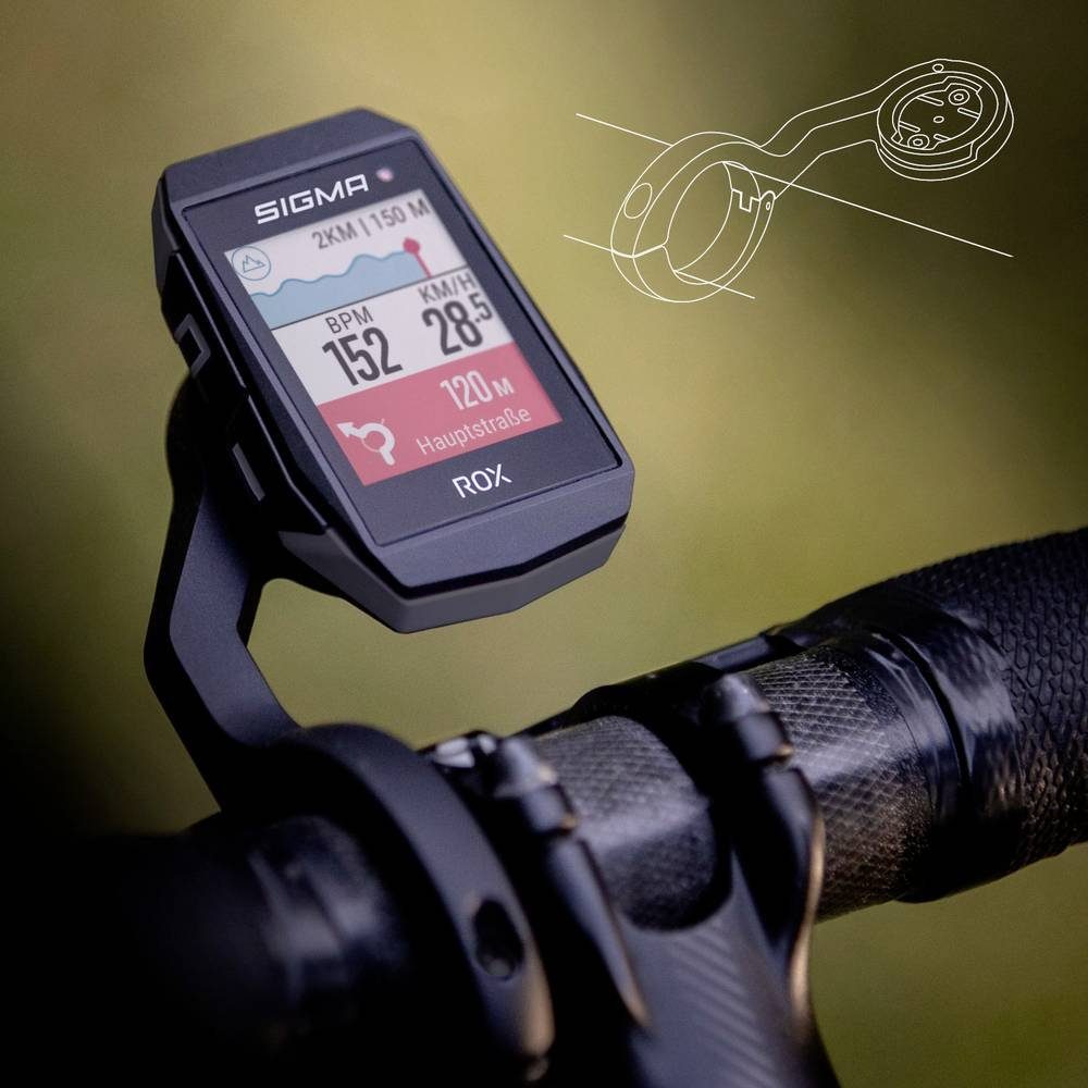 SIGMA SPORT Black) Sensor Set Fahrrad-Navigationsgerät (GPS, GLONASS, spritzwassergeschützt)
