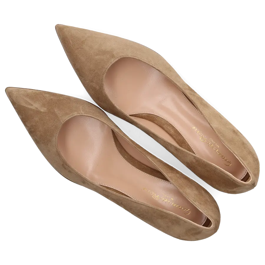 Gianvito Rossi - Pumps PIPER PUMP 45 Veloursleder - beige
