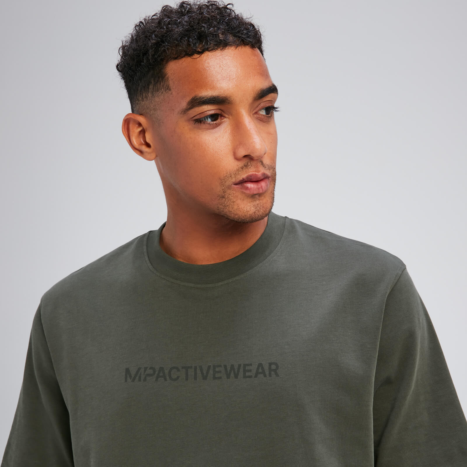 T-shirt oversize MP Rest Day pour hommes – Vert taupe