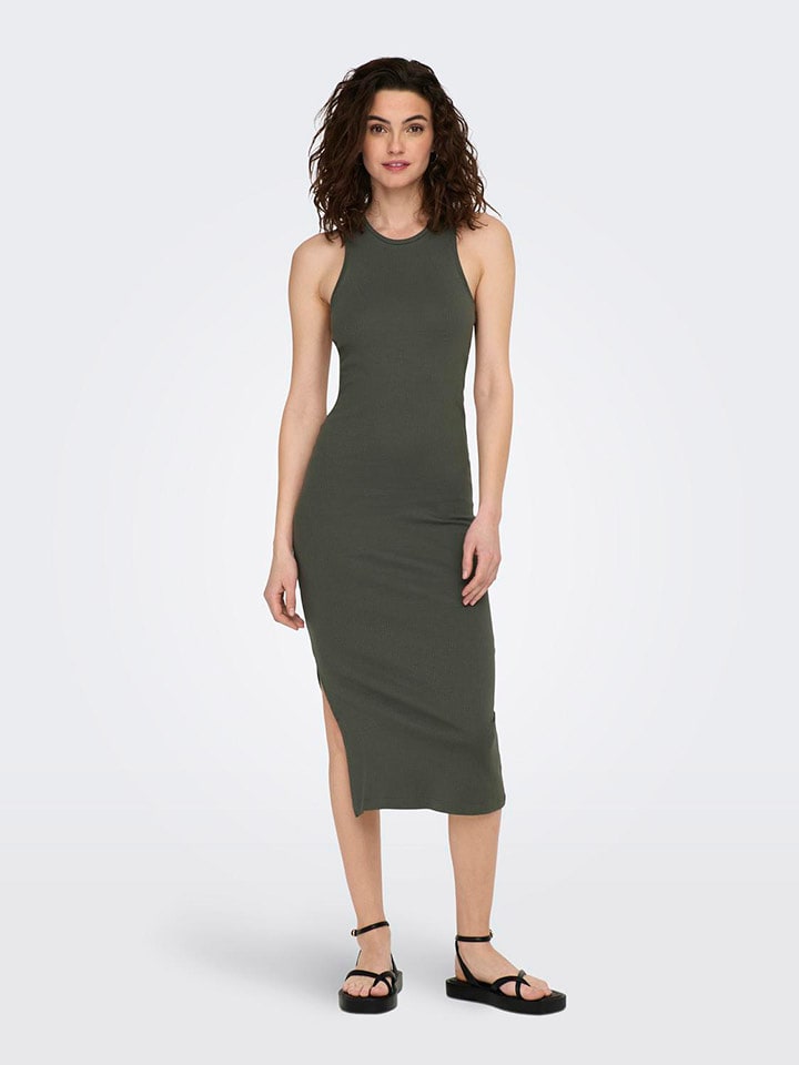 ONLY Kleid in Dunkelgrün günstig kaufen
