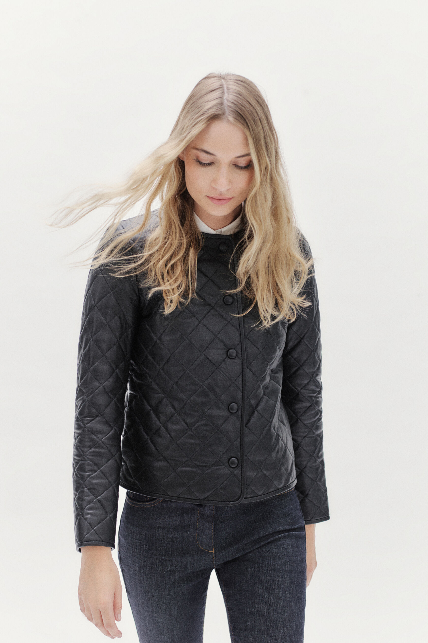 blazer chora 100% cuir noir femme