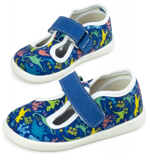 Jonap baby ~ LowCut Klettschuh ~ Blue Dino