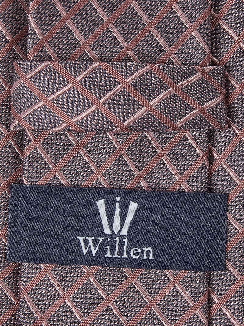 Krawatte aus reiner Seide (6,5 cm) in altrosa