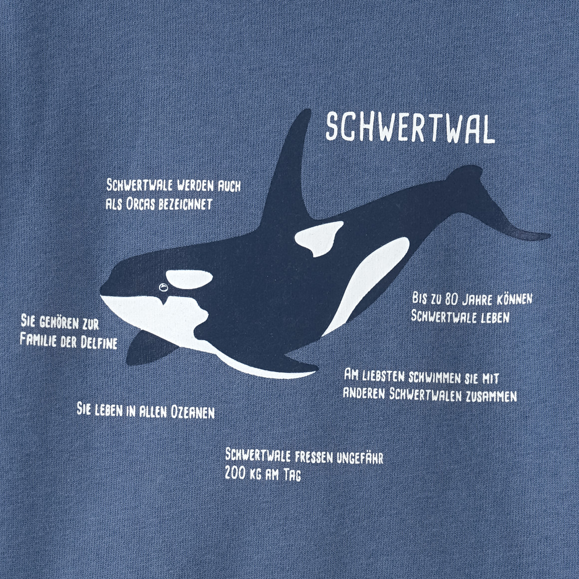 Kinder Sweatshirt mit Schwertwal-Motiv
