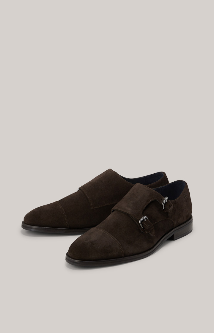 Monk Lace-Up Velluto Kleitos in Dunkelbraun