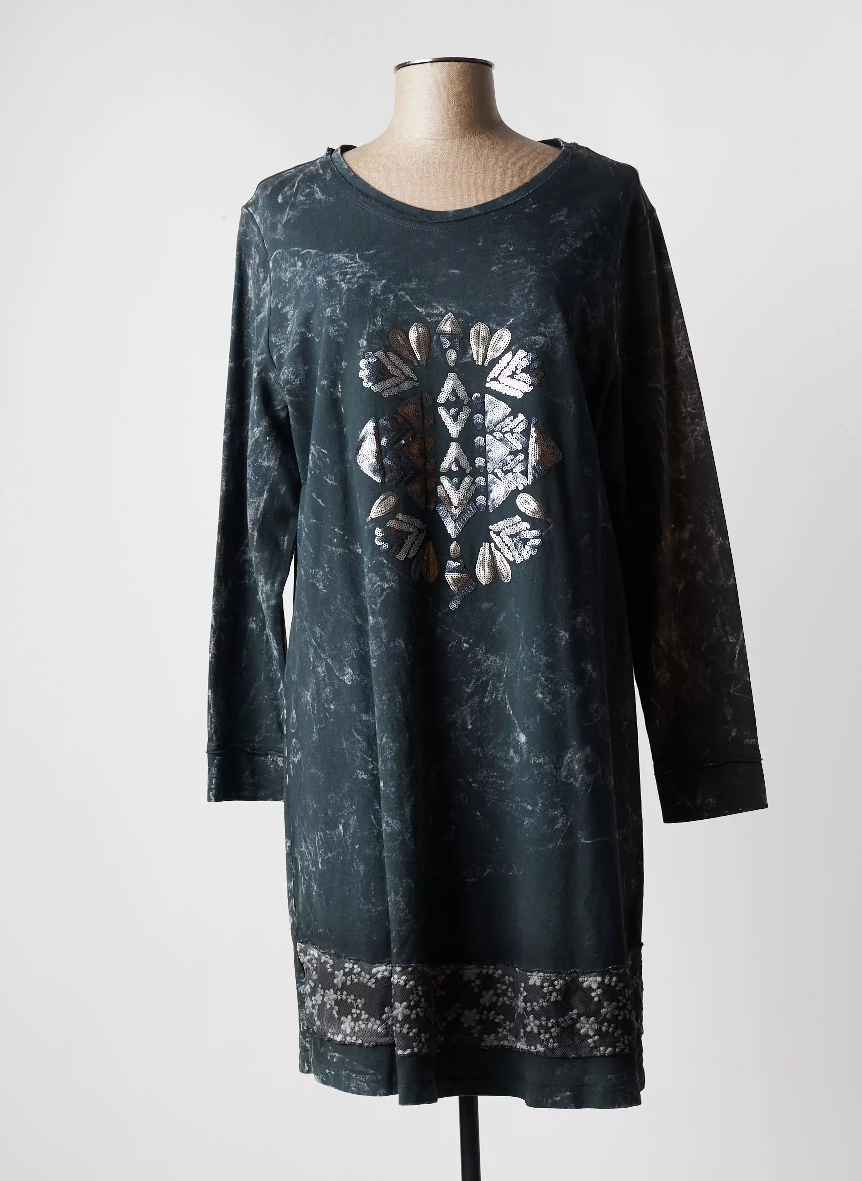 No Secret Robes Mi Longues Femme couleur gris