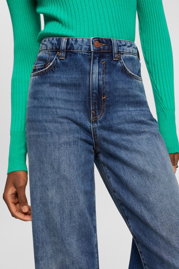 High-Rise-Jeans mit weitem Bein