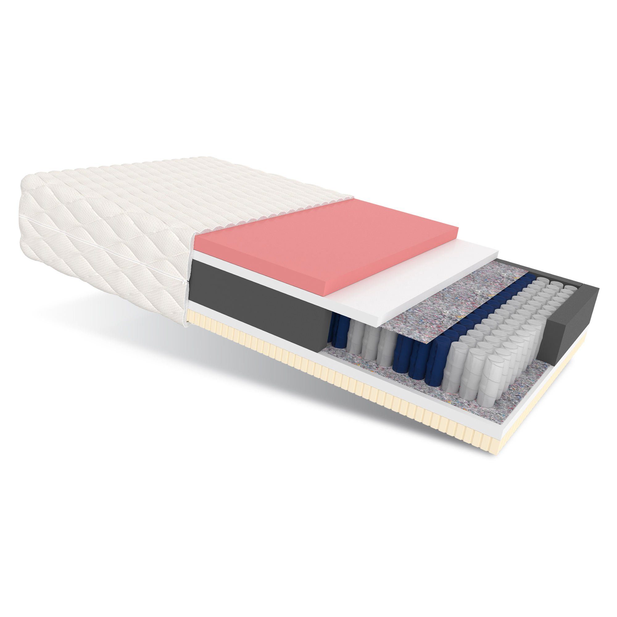 Taschenfederkernmatratze DAVOS, FDM, 29 cm hoch, (1), Wendematratze, 7 Zonen, H2/H3