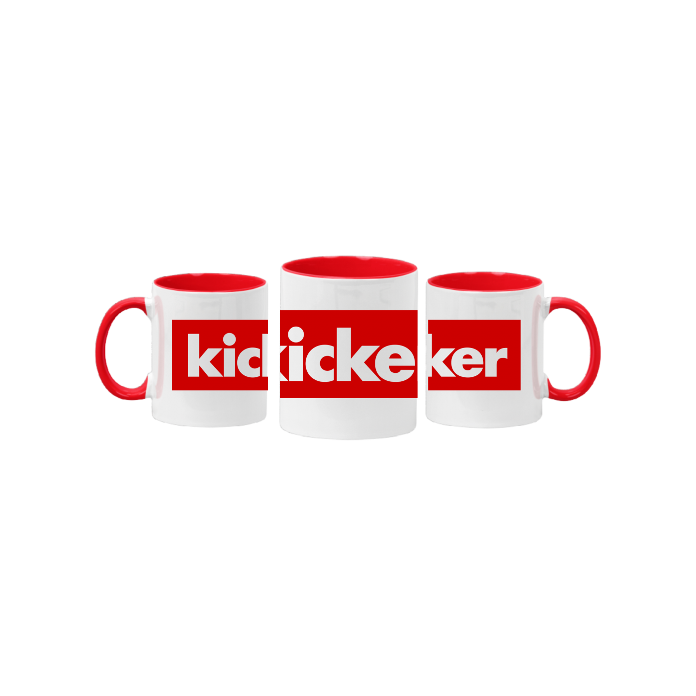 kicker Tasse #logopott Weiss Rot