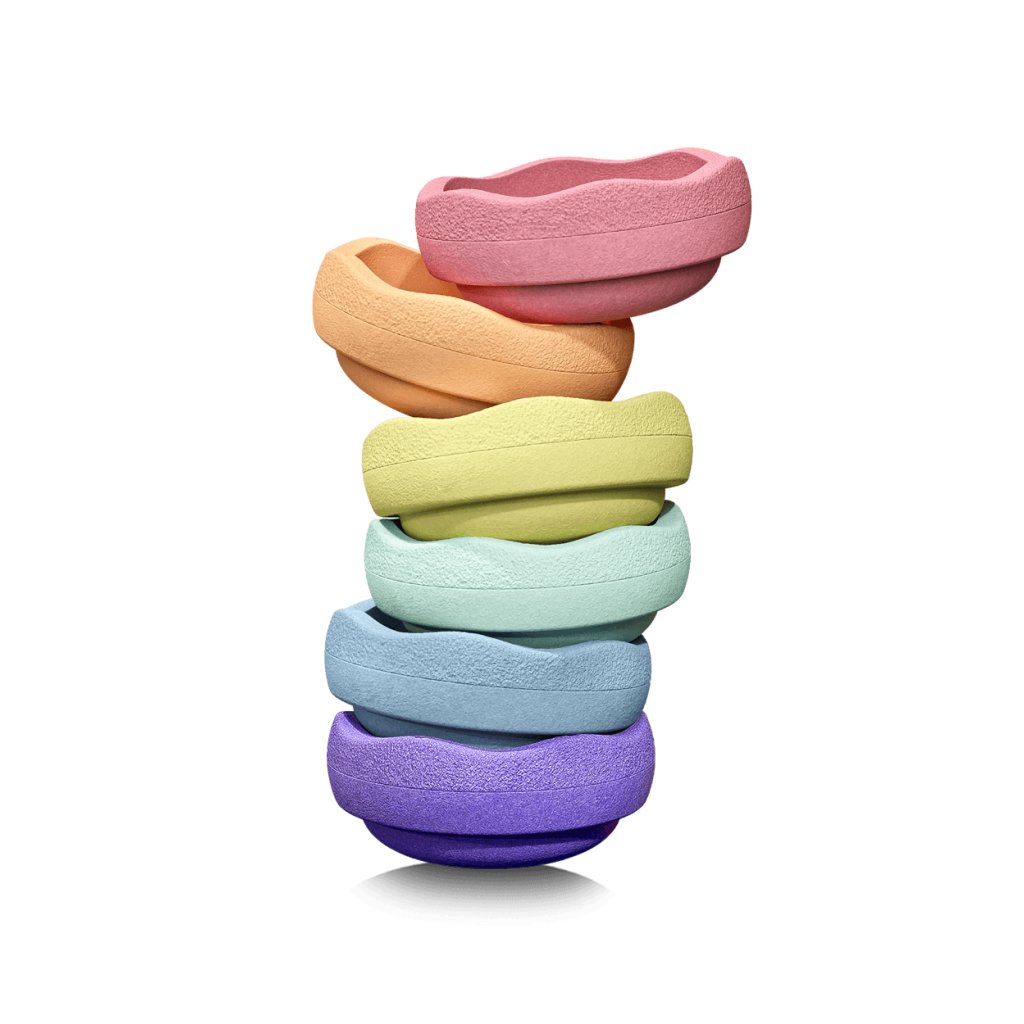 Stapelstein Original Rainbow Pastell, 6 Stk.