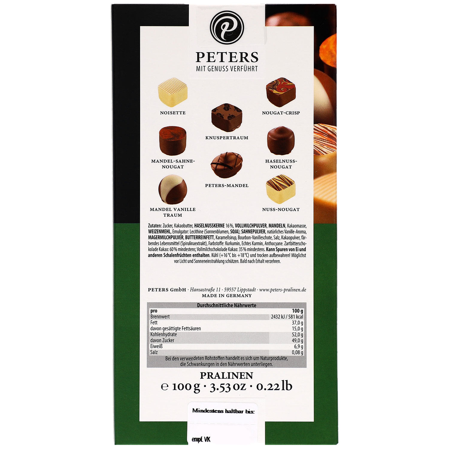 Peters Nougat-Variationen 100g