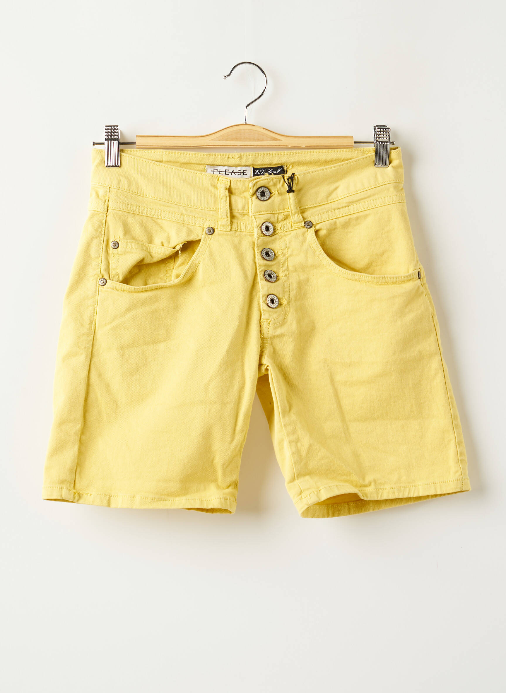 Please Shorts 1 Femme couleur jaune
