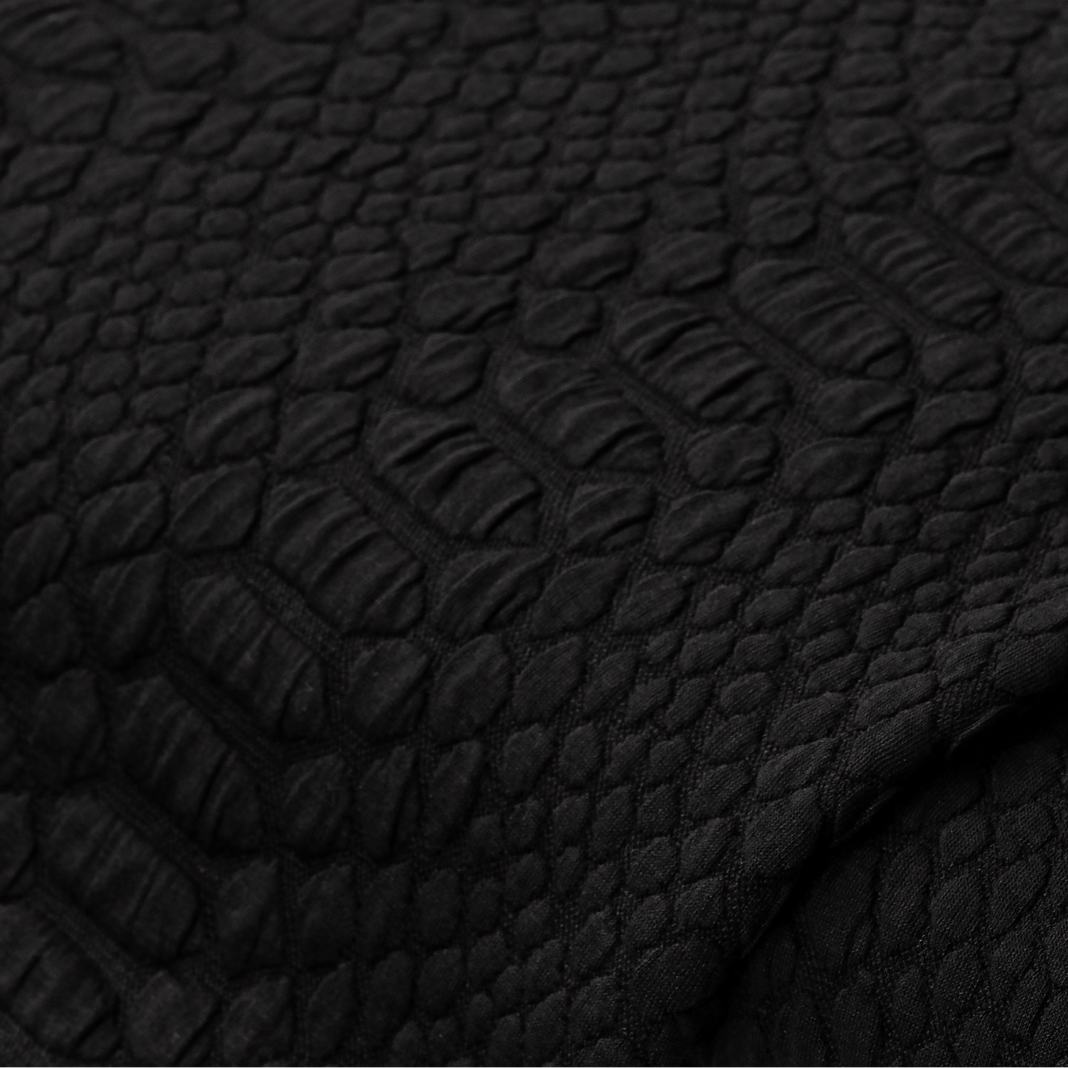 Jacquard-Jersey, schwarz