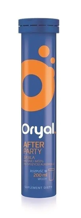 Oryal After Party, Παρασκεύασμα που περιορίζει τις επιπτώσεις της κατανάλωσης αλκοόλ, Αναβράζοντα δισκία