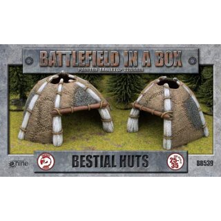 Battlefield in a Box: Bestial Huts - New Huts (für 25-38mm Maßstab)