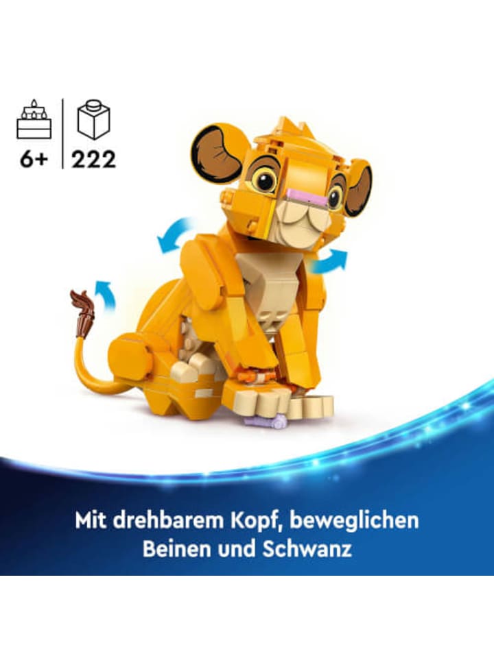 LEGO Bausteineset Disney Classic Simba, das Löwenjunge des Königs, ab 6 Jahre günstig kaufen onesize