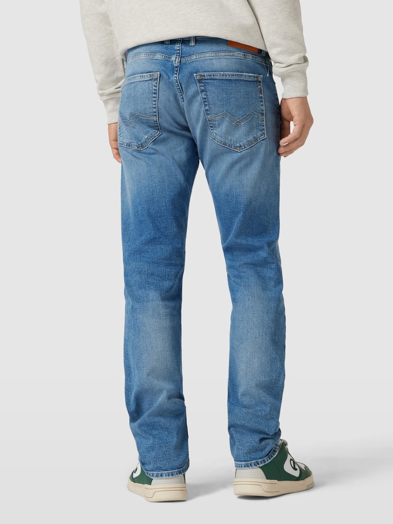 Skinny Fit Jeans im Destroyed-Look Modell 'GROVER' in dunkelblau